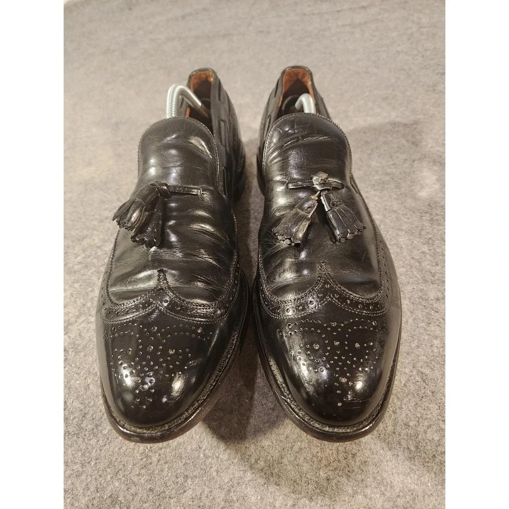 Vintage Allen Edmonds Shoes Mens 13 Leather‎ Tassel Wingtip Loafers Dress USA